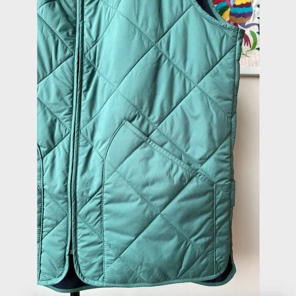 J. Crew Green Quilted Walker Vest - Size S